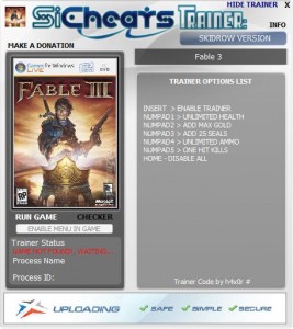 Fable 3 Читы